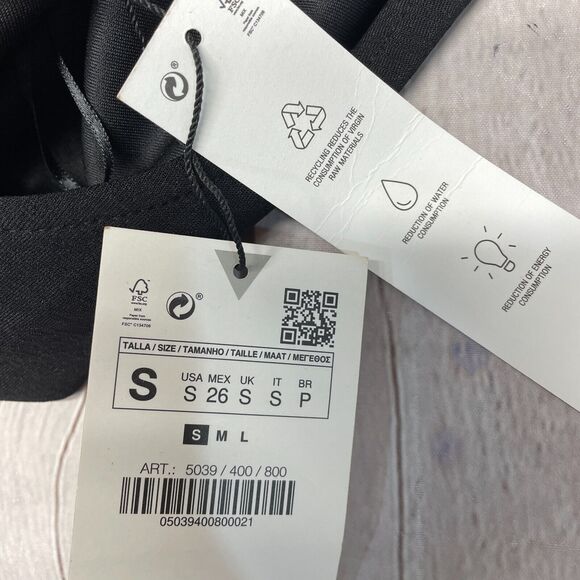 NWT Zara Women Sleeveless Midi Dress Size Small Black B372 -22 - Picture 7 of 16